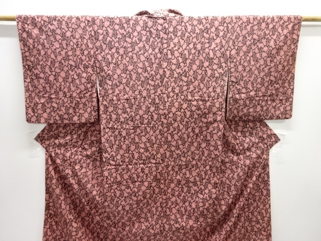 JAPANESE KIMONO / ANTIQUE KIMONO / TAISHO ROMAN STYLE / SILK / ABSTRACT PATTERN